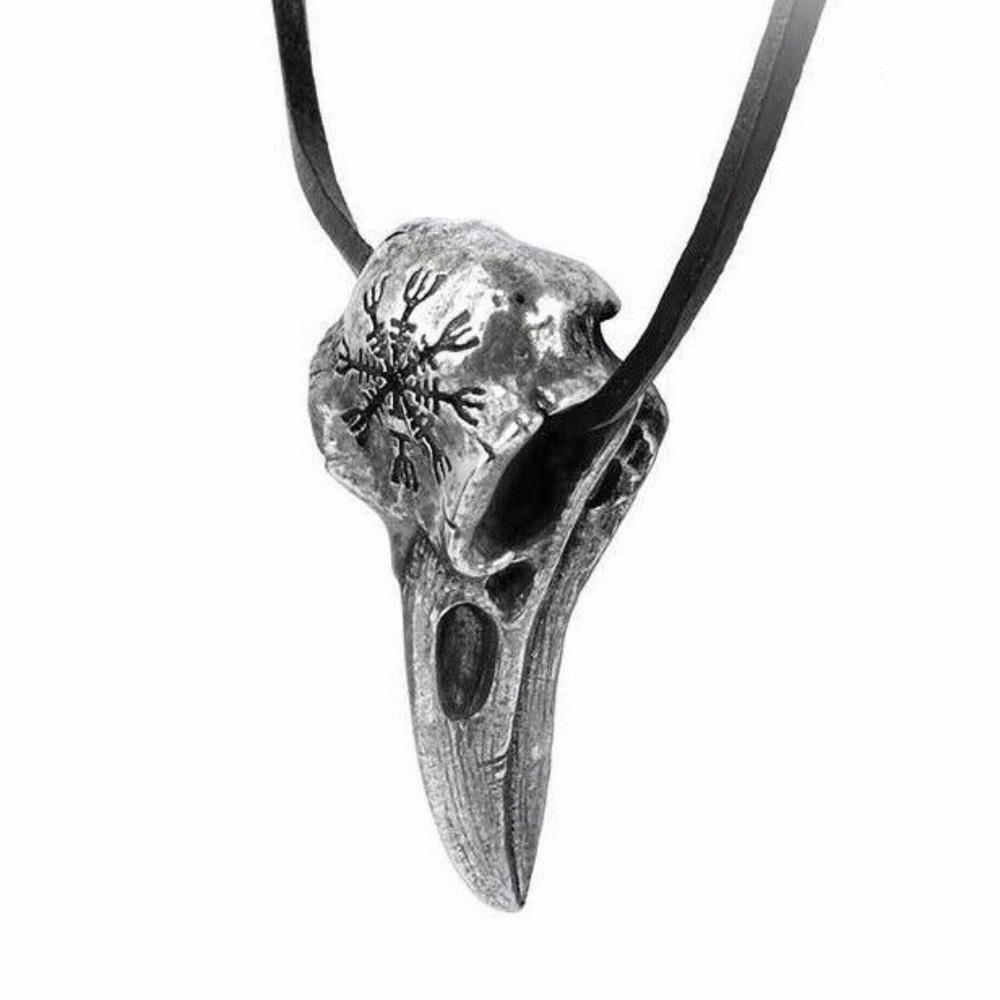 Alchemy Gothic Helm of Awe Ravenskull Odin Pendant NWT